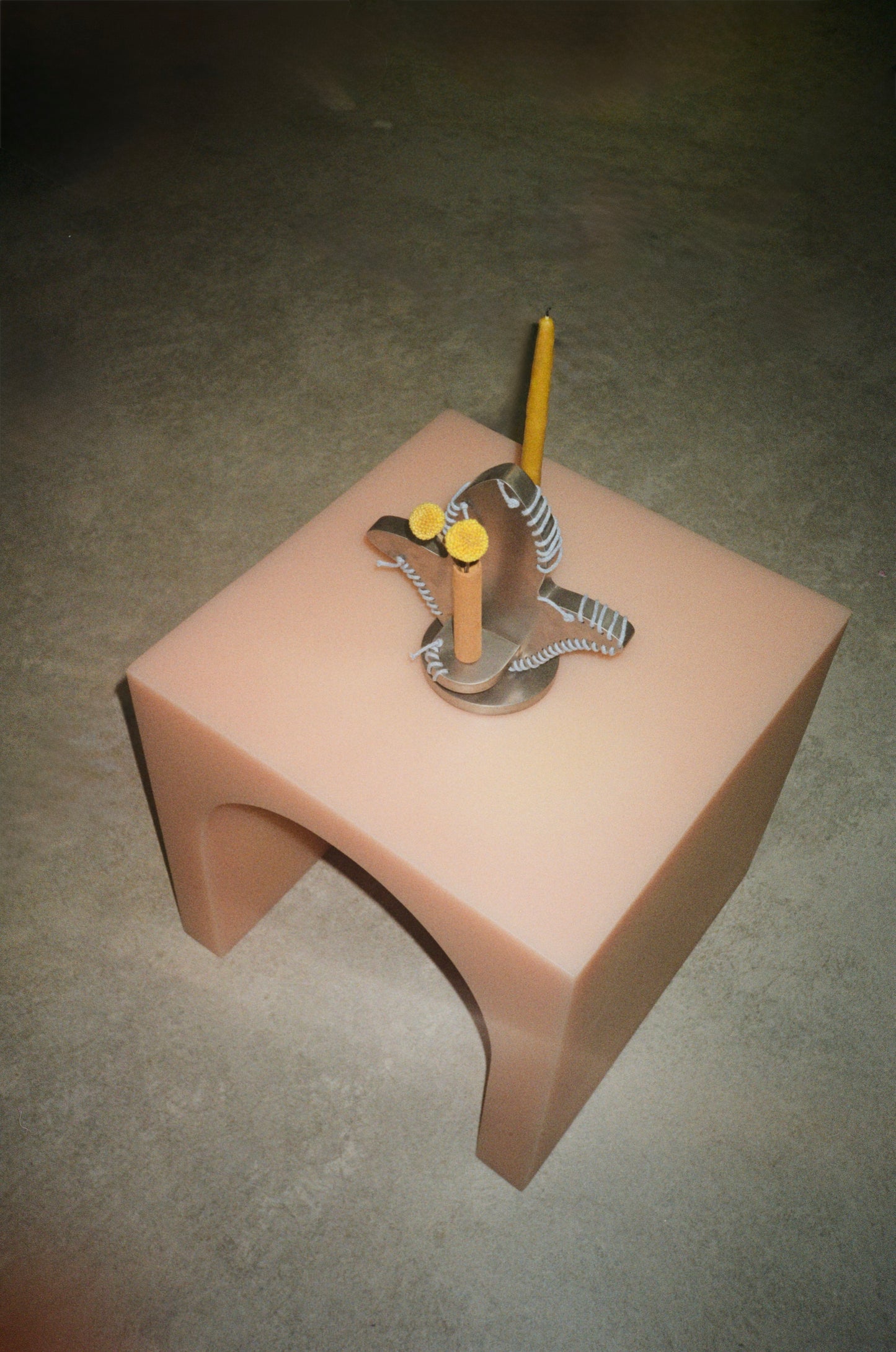 Stitched Steel Candle Holder