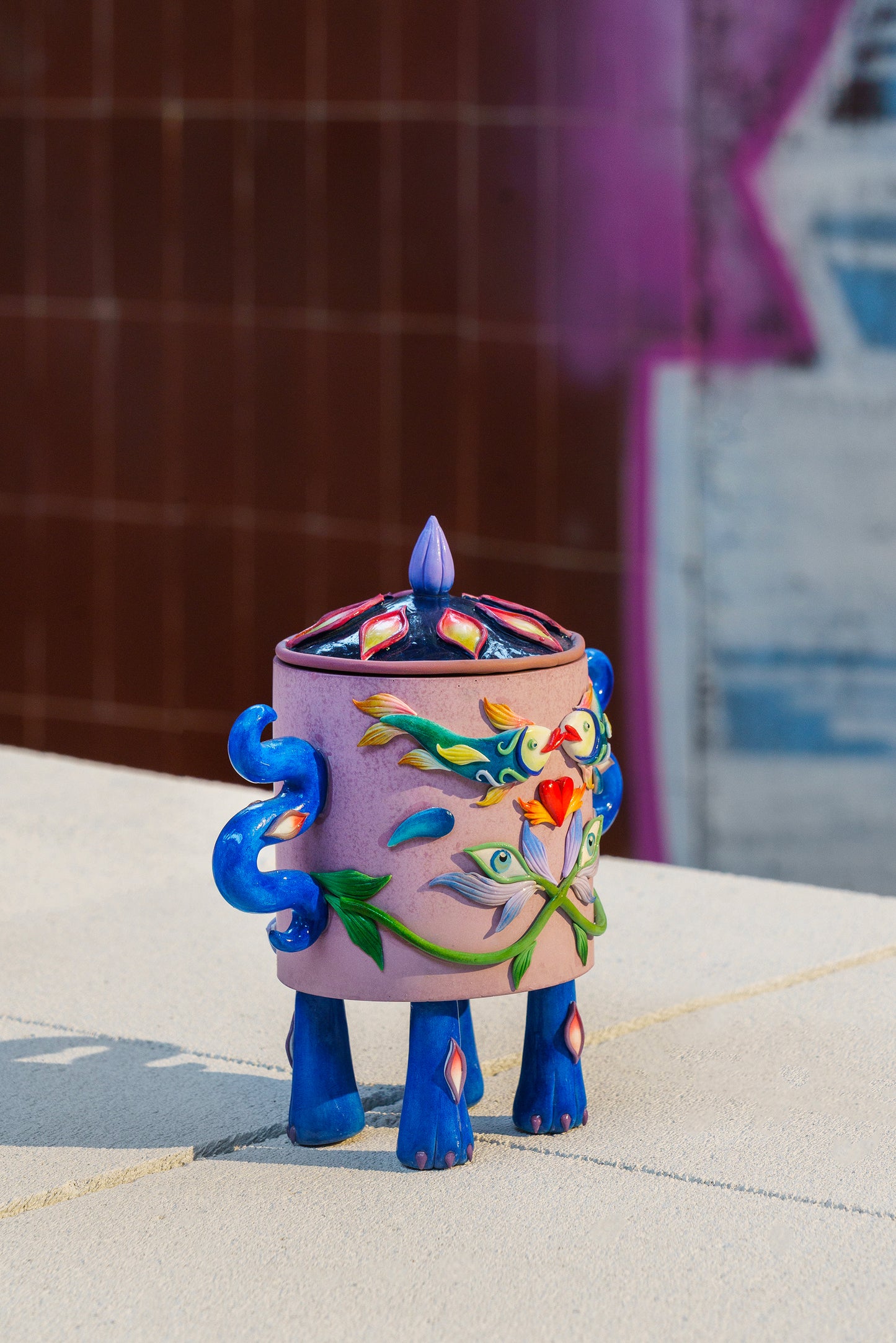 Deep Blue snuff bottle - Hannah Lim - Alcova Project Space
