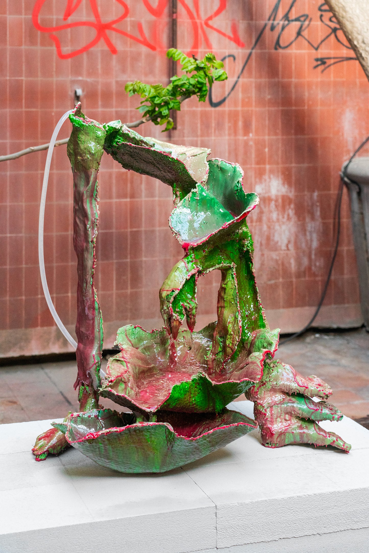 Becoming Stone I fountain - Stef Fusani - Alcova Project Space
