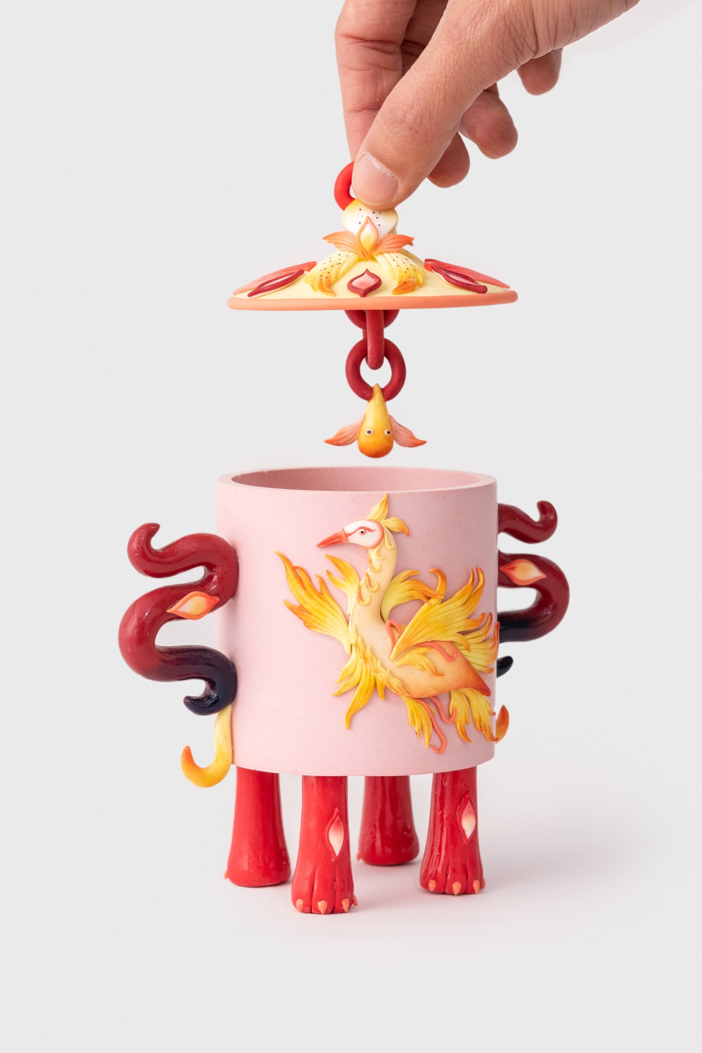 Flaming Spirit House snuff bottle - Hannah Lim