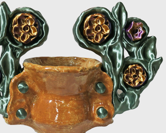 Dichroic Flowers Amphor