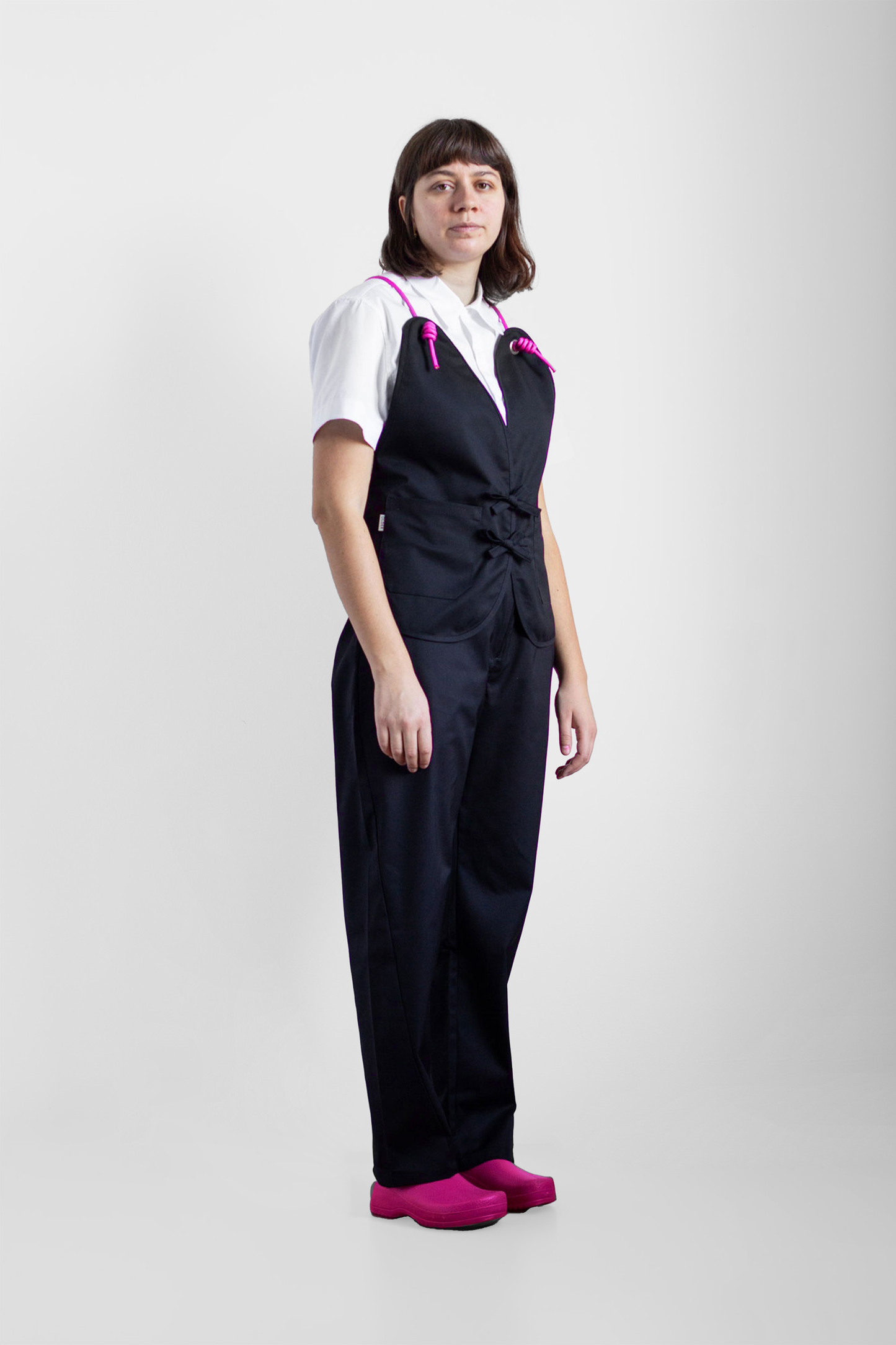 FARFALLA Cropped apron-gilet