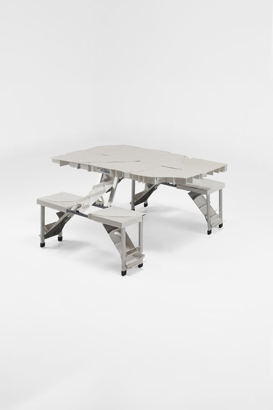 Inside-out picnic folding table