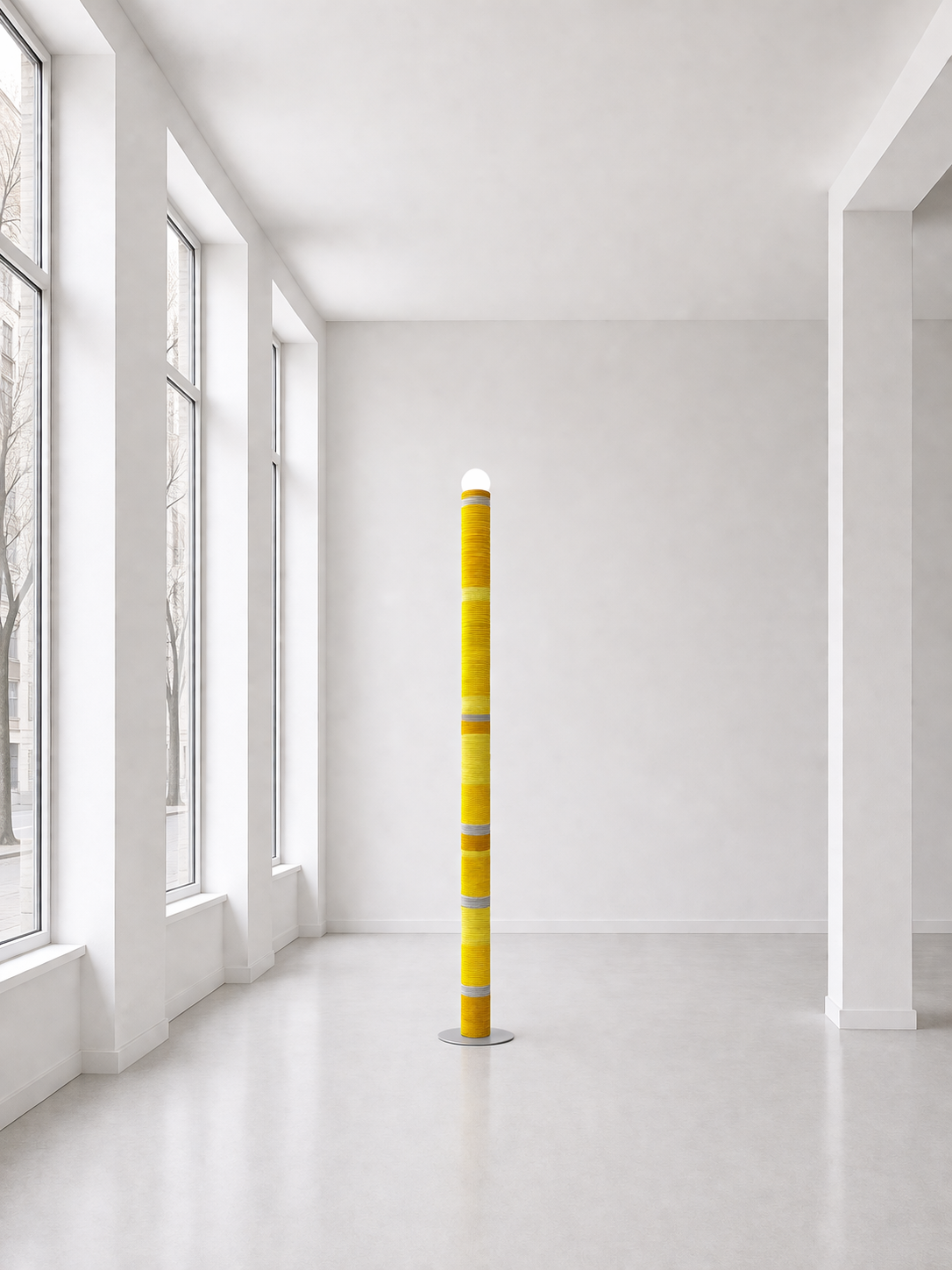 Carding Floor Lamp - Yellow