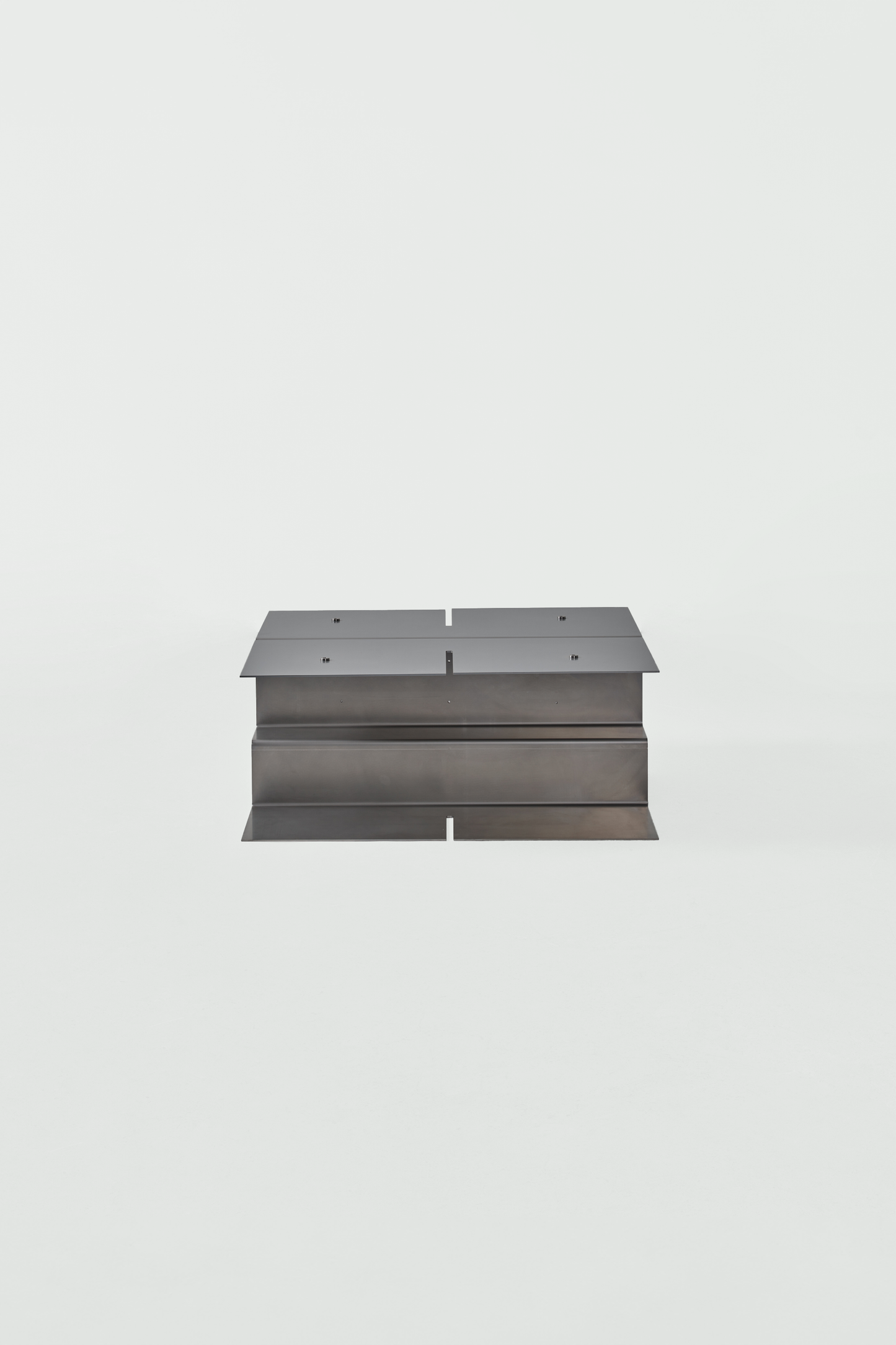 Folded stainless steel table