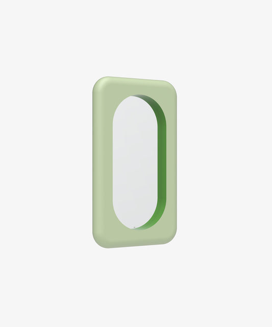 Bezel Mirror in Pistachio and Milano